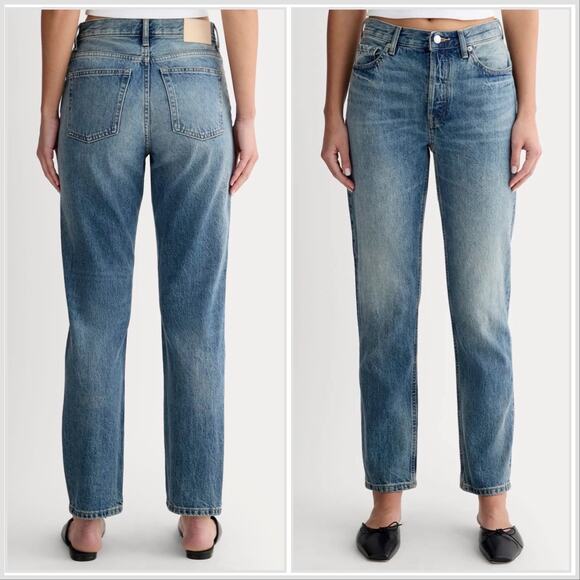 Everlane The '90s Cheeky Jean Vintage Mid Blue Size 27 Regular EUC - Picture 1 of 13